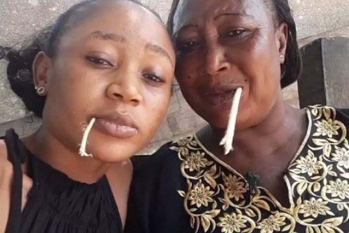 Akuapem Poloo and mother