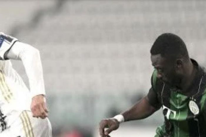 Ghanaian defender Frimpong and Cristiano Ronaldo