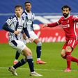 Mohamed Salah (R) equalises for Liverpool, who went on to snatch a dramatic 2-1 victory at West Bromwich Albion.