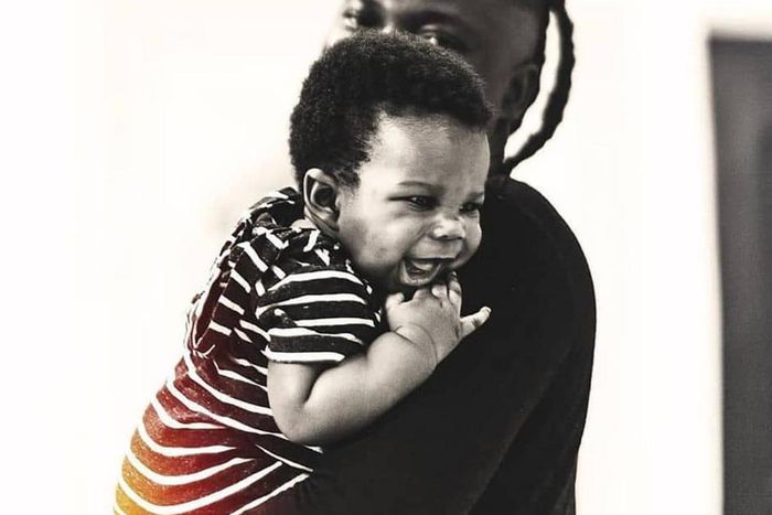 Stonebwoy with son Janam