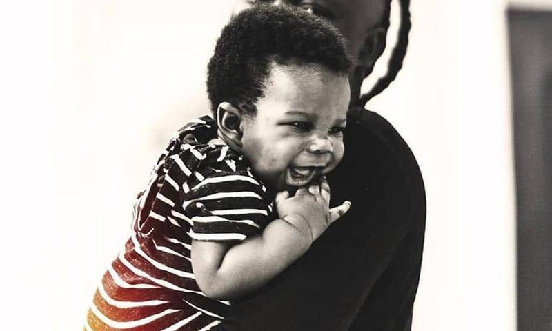 Stonebwoy with son Janam