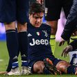 Juventus' Argentine forward Paulo Dybala hurt his left knee against Sassuolo.