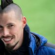 Marek Hamsik's distinctive hairstyle marks him out on field
