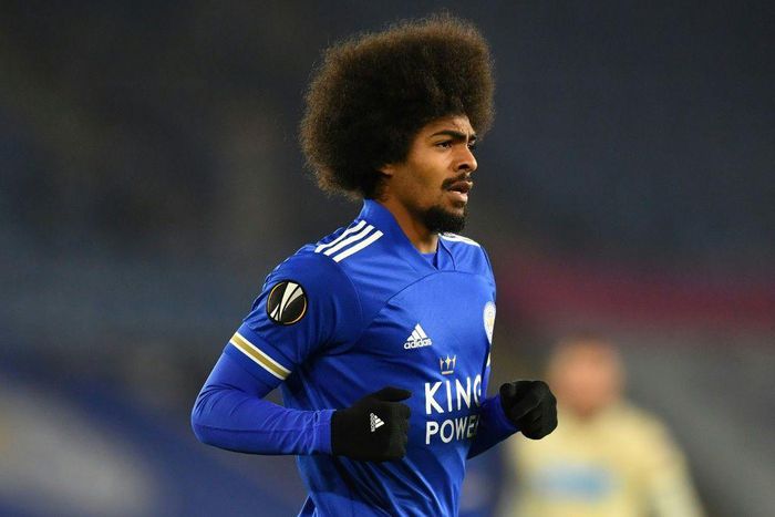 Leicester's Hamza Choudhury drapped himself in a Palestinian flag when picking up his FA Cup winner's medal