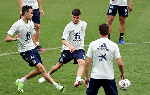 Spain's Euro preparations have been disrupted after Sergio Busquets (left) tested positive for Covid-19 last weekend.