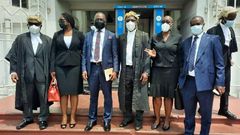 Dr Dominic Ayine with some colleague lawyers