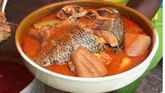Fresh tilapia light soup