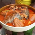 Fresh tilapia light soup
