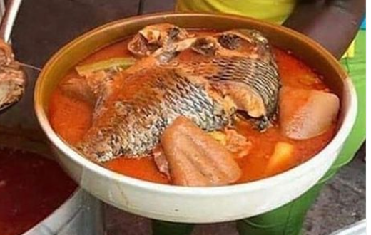 Fresh tilapia light soup