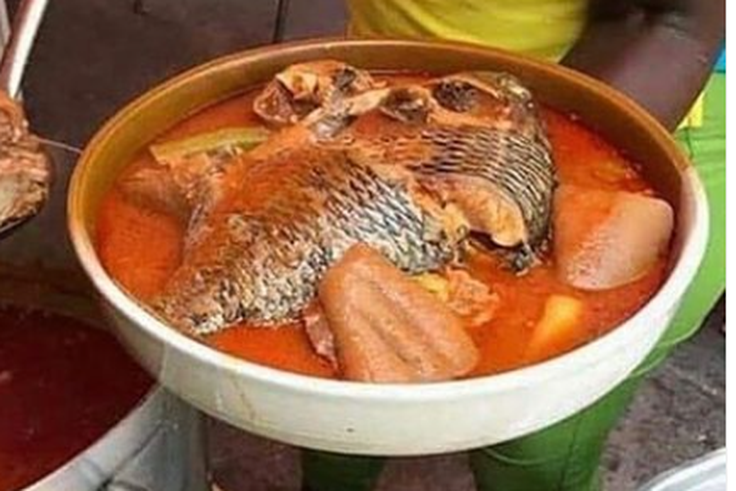 Fresh tilapia light soup