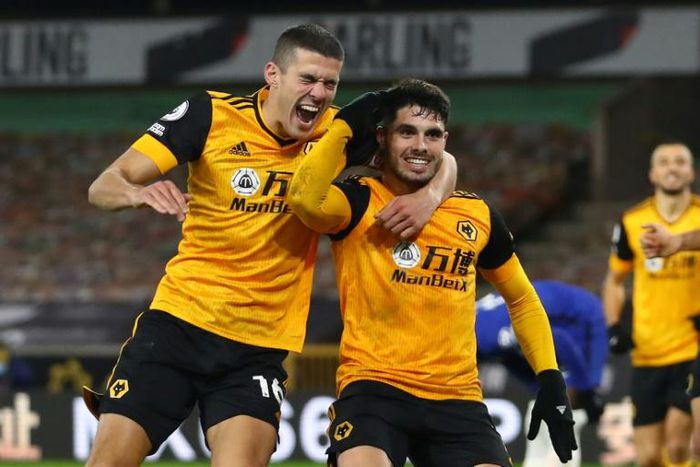 Pedro Neto (right) scored a late winner for Wolves over Chelsea