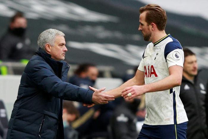 Tottenham manager Jose Mourinho and star striker Harry Kane