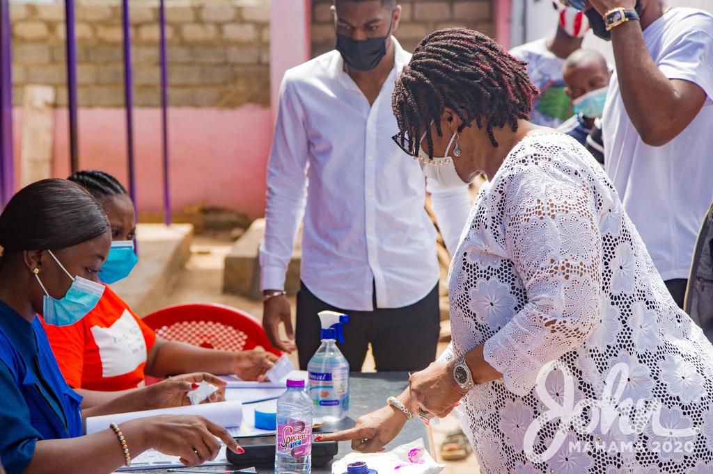 Election 2020: Lordina Mahama and sons vote
