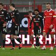 Bayern Munich striker Robert Lewandowski (2nd L) celebrates his equaliser against Union Berlin