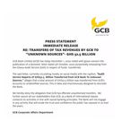 GCB Bank statement