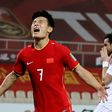 China's Wu Lei celebrates after scoring against Syria in the 3-1 World Cup qualifying win in Sharjah on Tuesday