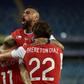 Chile's Eduardo Vargas (L) fired La Roja ahead on 26 minutes from a tight angle after latching onto a clever pass from English-born Ben Brereton