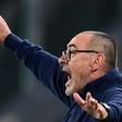 Burning ambition: Maurizio Sarri conducts Juventus  by waving a cigarette butt from the sideline in an Italian Cup semi-final