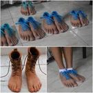 Mixed reactions greet newly emerged human feet shoes