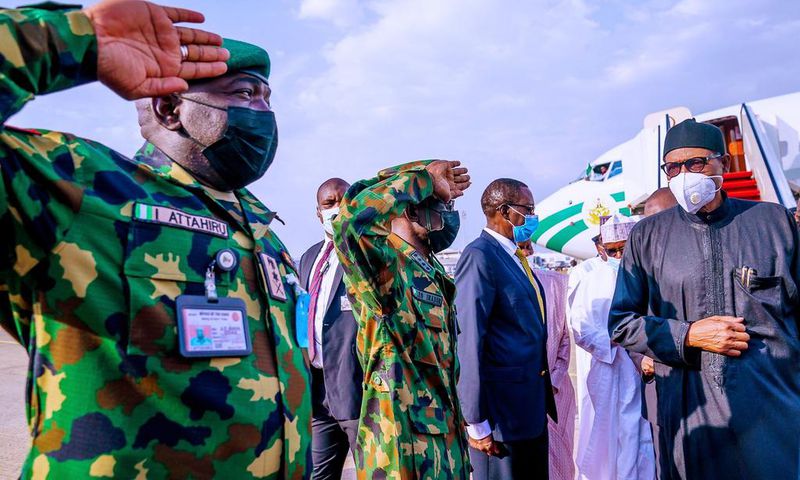 President Muhammadu Buhari returns to Nigeria after medical trip to London. [Presidency]