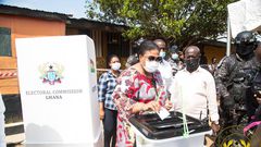 Election 2020: First Lady Rebecca Akufo-Addo casts her vote in Kyebi
