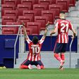 Atletico Madrid's Angel Correa celebrates his effort