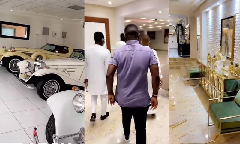 Sarkodie in Osei Kwame Despite's mansion