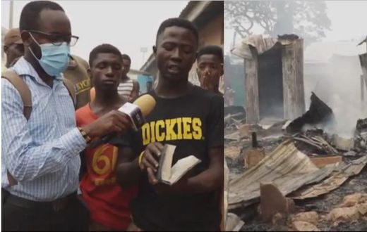 “Every human should believe in God” – Witness advises as Bible survives Odawna Market fire