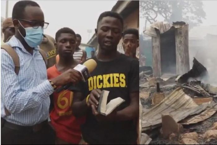 “Every human should believe in God” – Witness advises as Bible survives Odawna Market fire