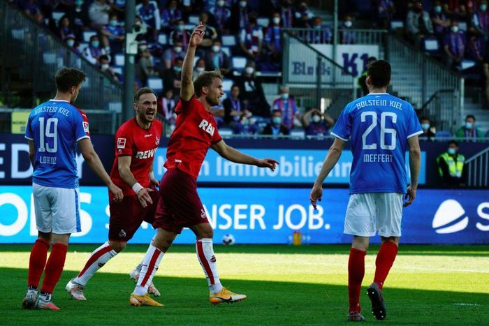 Sebastian Andersson scored twice to save Cologne from relegation on Saturday