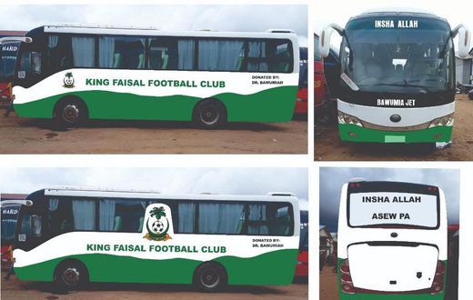 King Faisal unveil 39-seater bus donated by Dr. Bawumia