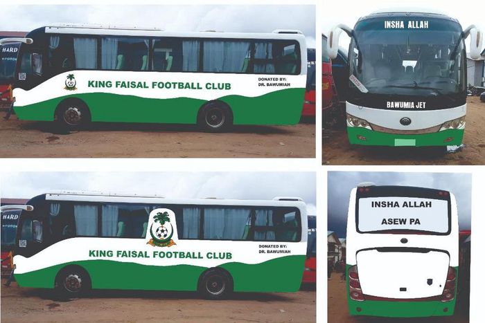 King Faisal unveil 39-seater bus donated by Dr. Bawumia