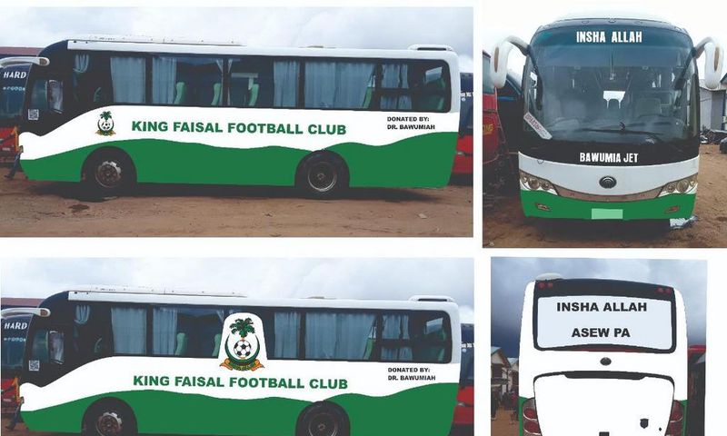 King Faisal unveil 39-seater bus donated by Dr. Bawumia