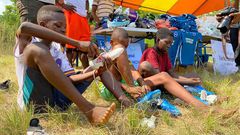 Brighton defender Tariq Lamptey donates boots, food items to kids in Nuaso on Christmas Day