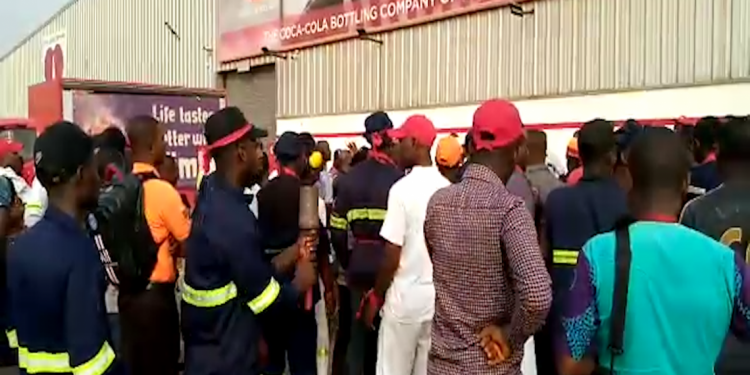 Coca-Cola workers demonstrate (File photo)