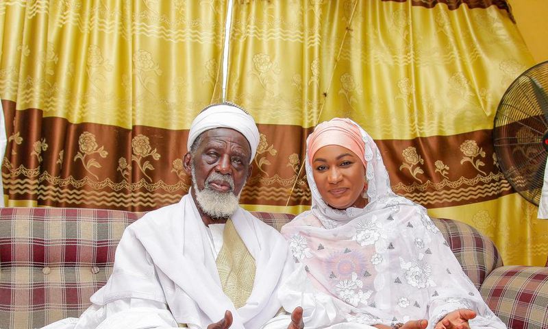 Samira Bawumia with National Chief Imam, Sheik Osman Nuhu Sharubutu