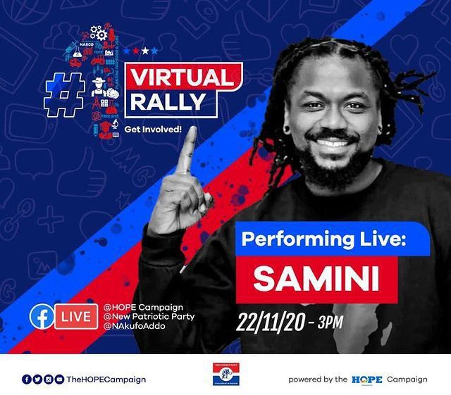 Samini to speak, perform at NPP’s virtual rally for the first time