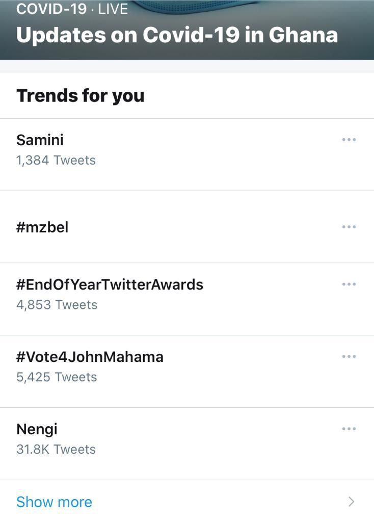 Samini is trending