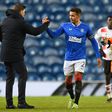Free-scoring full-back: Rangers captain James Tavernier (right)has already scored 16 goals this season