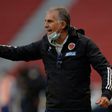 Carlos Queiroz gestures when coaching Colombia against Ecuador in a 2022 World Cup qualifier last November