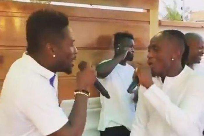 Asamoah Gyan and Emmanuel Boateng