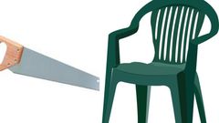 Man’s testicles finally freed from broken plastic chair thanks to 'carpenter' & his saw