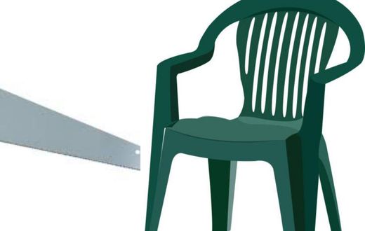 Man’s testicles finally freed from broken plastic chair thanks to 'carpenter' & his saw