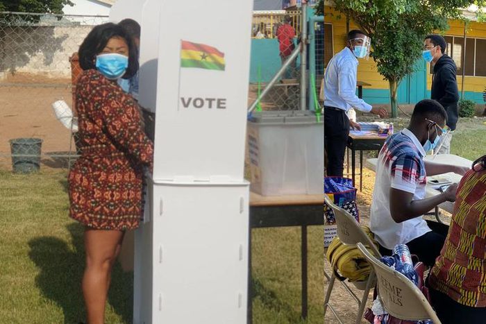 Photos: Afia Schwarzenegger and her twin sons cast their votes