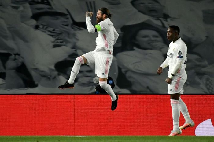 Sergio Ramos scored a penalty in Real Madrid's Champions League win over Atalanta on Tuesday.