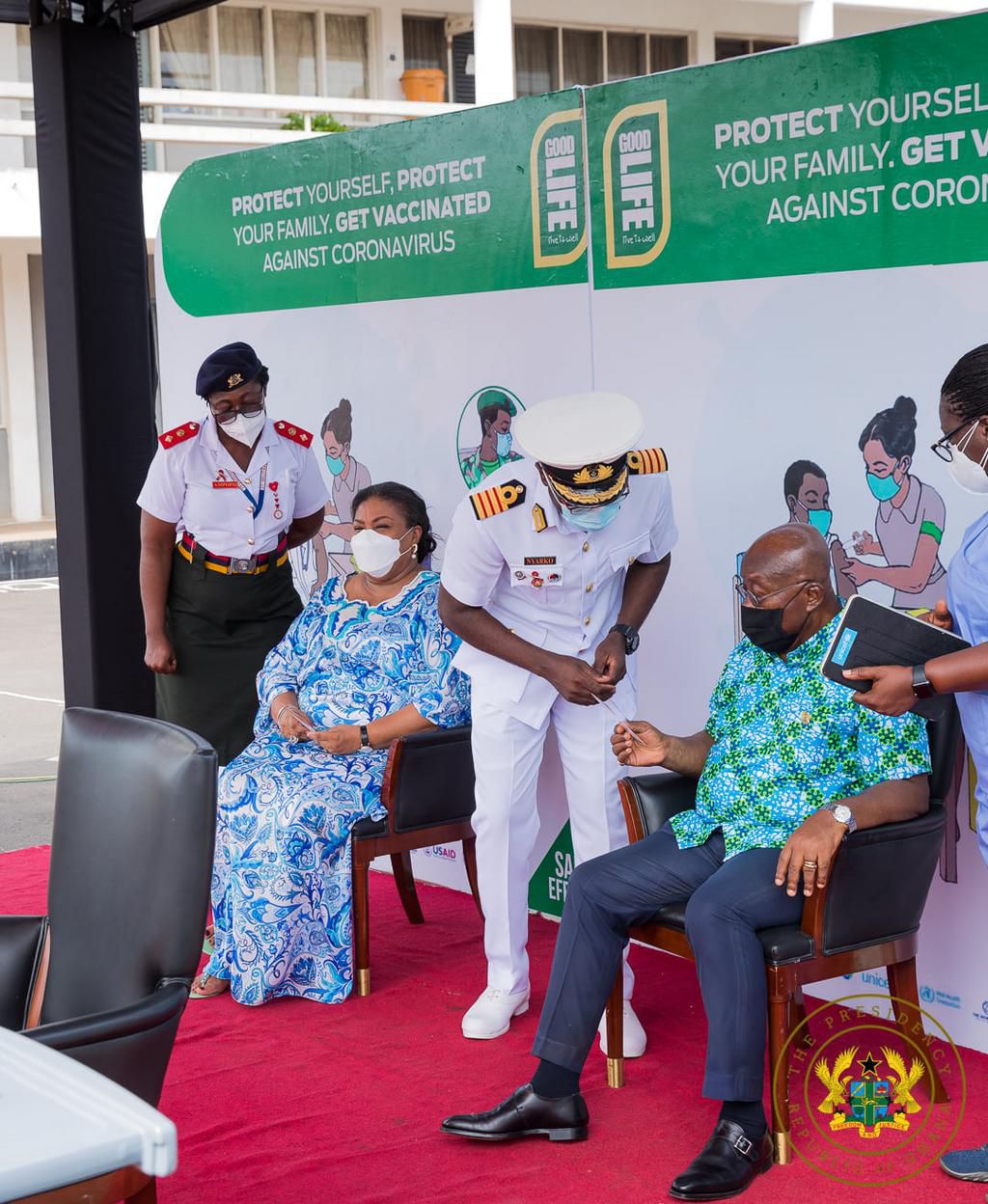 President Akufo-Adoo and his wife Rebecca at 37 Military Hospital 2