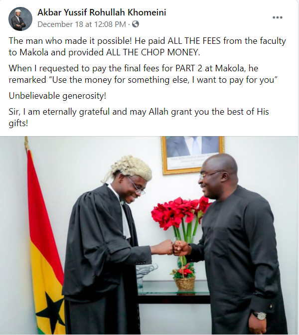 Akbar Yussif Rohullah Khomeini and Dr. Mahamudu Bawumia