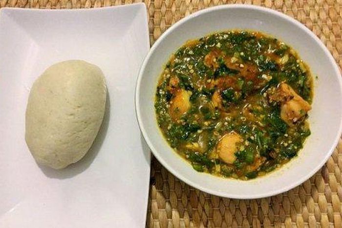 Akple and okro soup