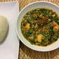 Akple and okro soup