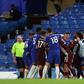 Familiarity breeds contempt: A fight involving players, substitutes and coaches from Chelsea and Leicester broke out in stoppage time